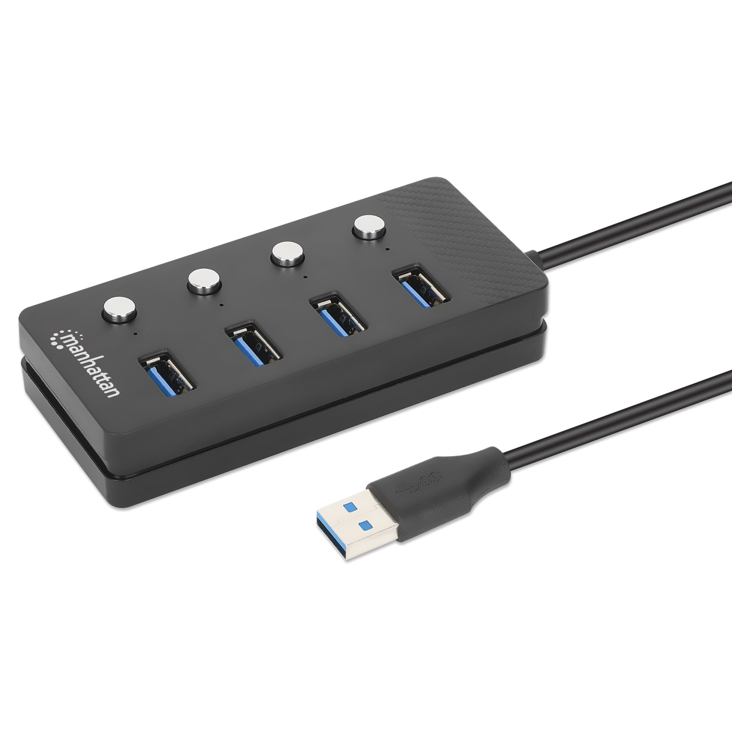 Manhattan 4-PORT Interface Hubs - Black