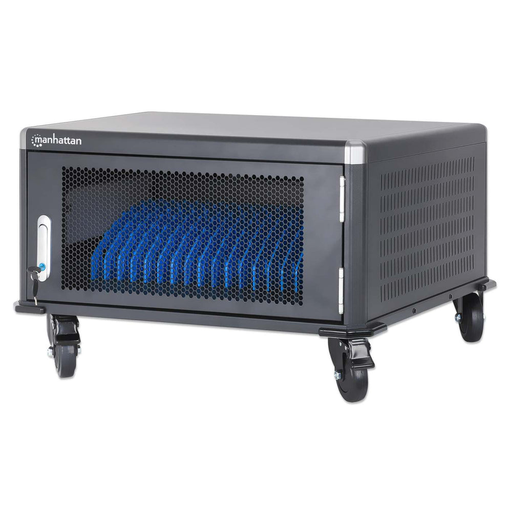 Manhattan 380x30x280mm Portable Device Management Carts & Cabinets - Black