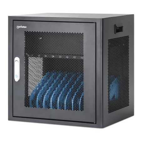 Manhattan 380x30x280mm Portable Device Management Carts & Cabinets - Black