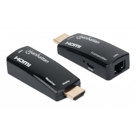 Manhattan Cat6 AV Extenders - Black