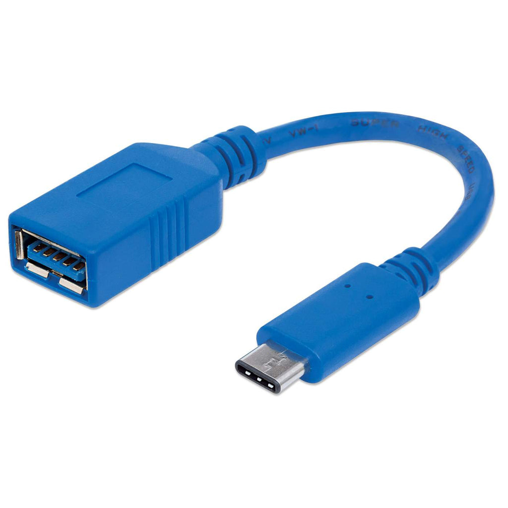 Manhattan 15cm USB Cables - Blue