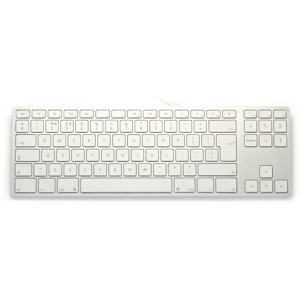 Matias UK Wired Aluminum Tenkeyless Keyboard for Mac Silver