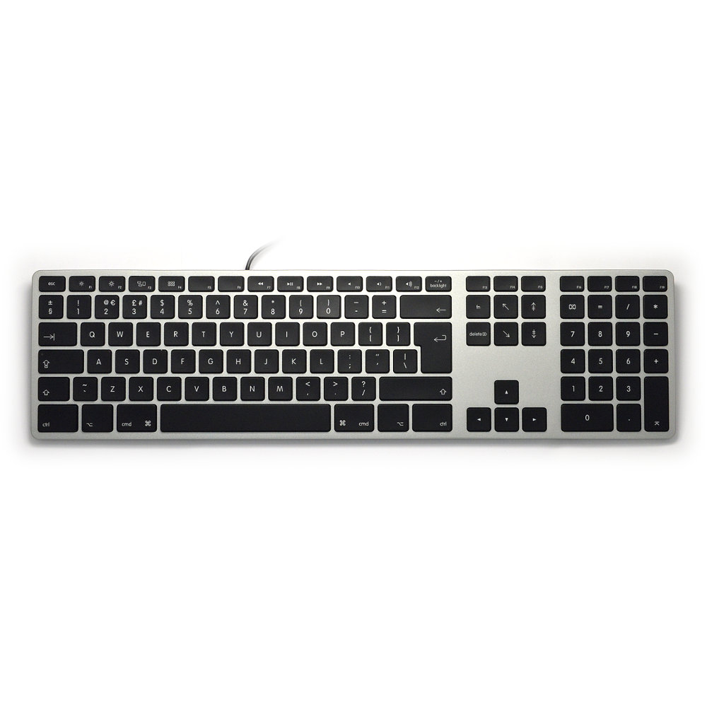 Matias UK Wired RGB Backlit Aluminum Keyboard for Mac Space Grey