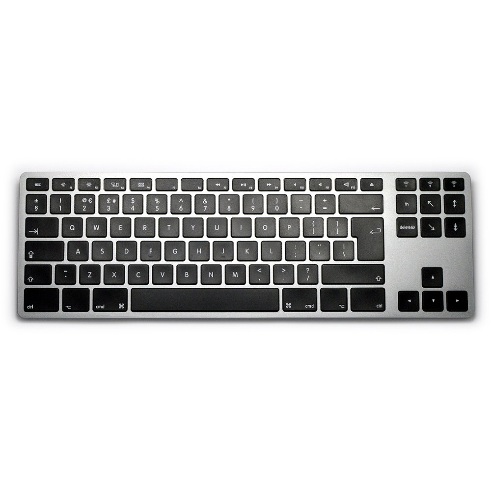 Matias UK Wireless BT Aluminum Tenkeyless Mac Keyboard Space Grey