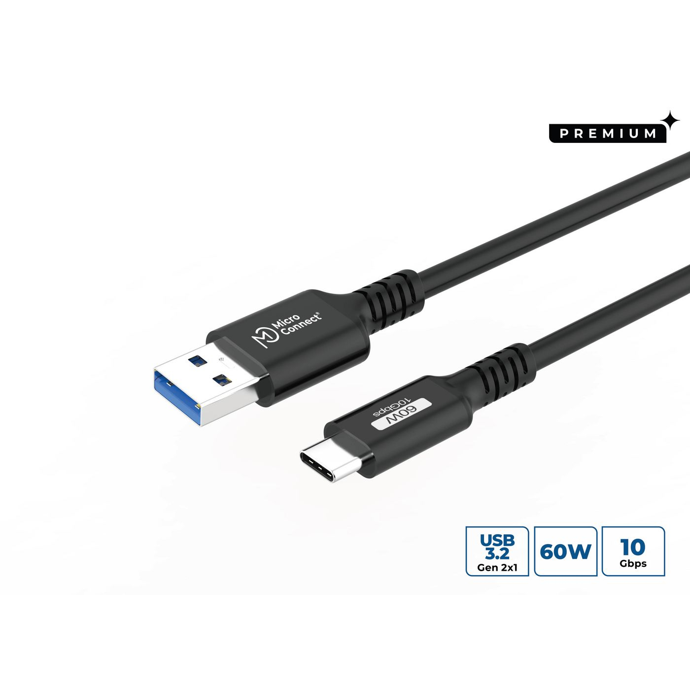MicroConnect USB3 USB Cables - Black