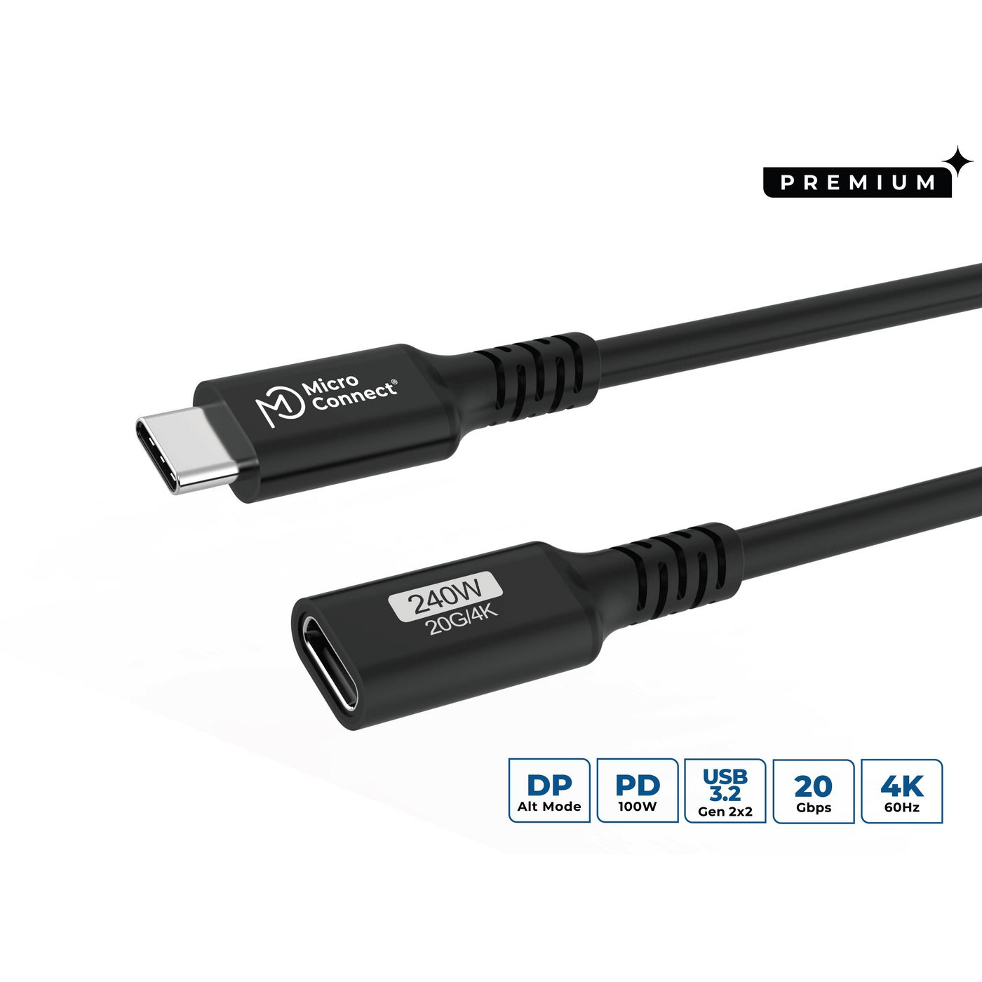 MicroConnect USB3 USB Cables - Black