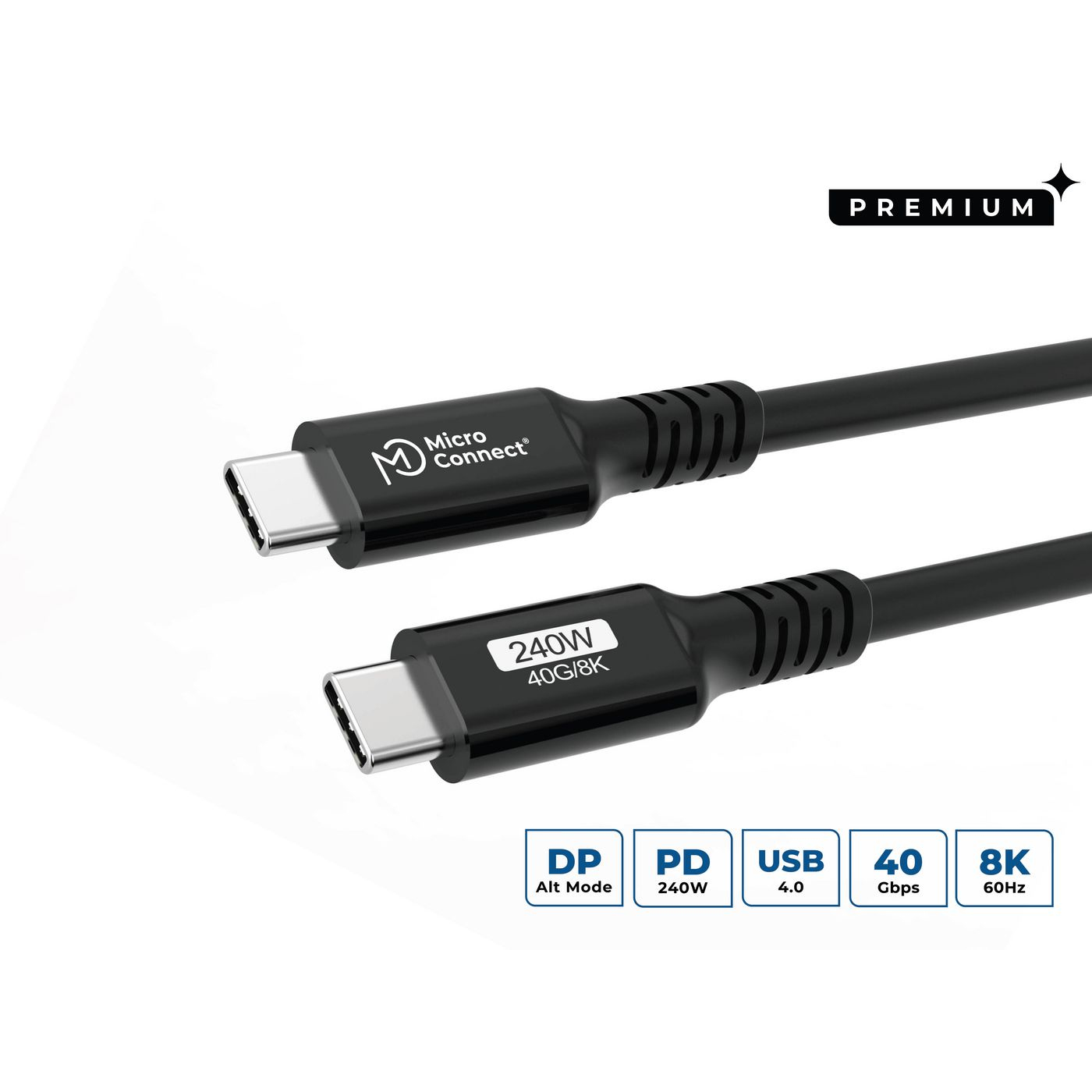 Microconnect USB4CC2-240W USB Cables - Black