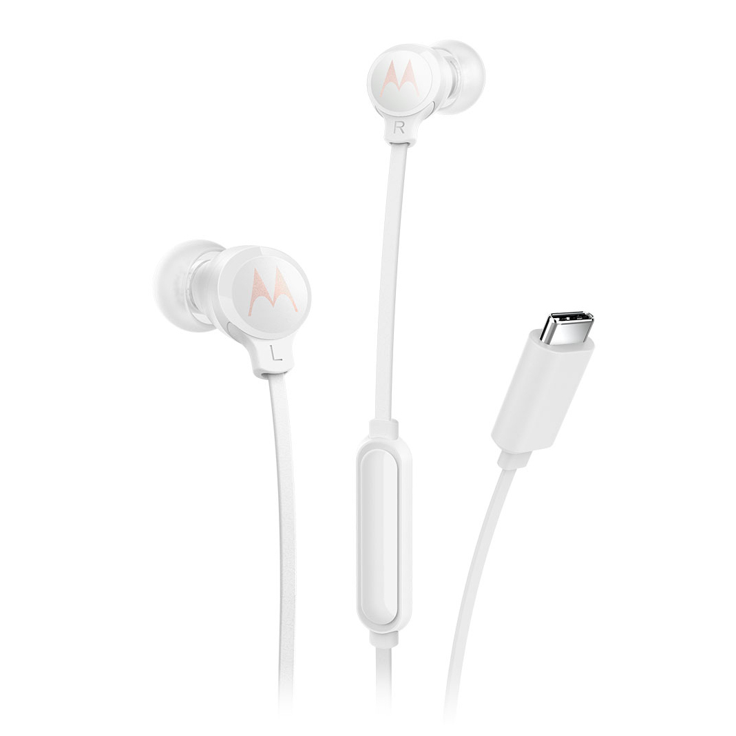 Motorola EARBUDS3CSWHITE Headphones & Headsets - White