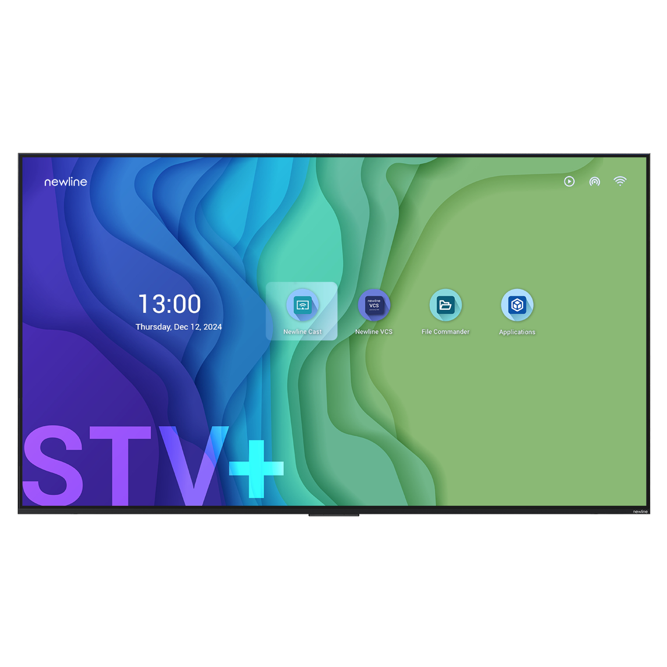 Newline STV+ 43" Digital signage flat panel 109.2 cm (43") LED Wi-Fi 300 cd/m² 4K Ultra HD Black Built-in processor Android 24/7