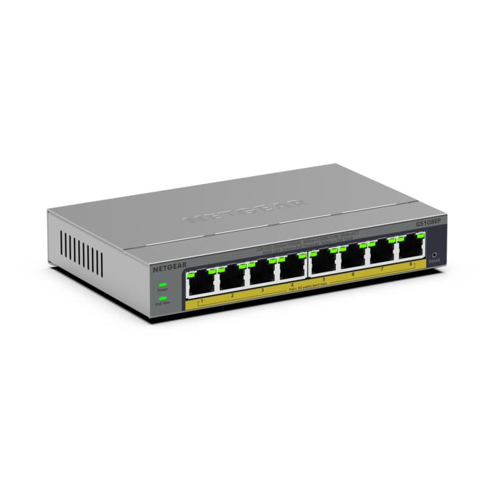 Netgear GS108EP Network Switches - Grey