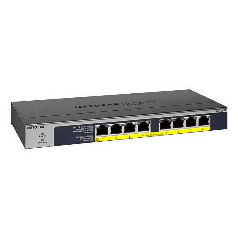 Netgear GS108PP Network Switches - Black