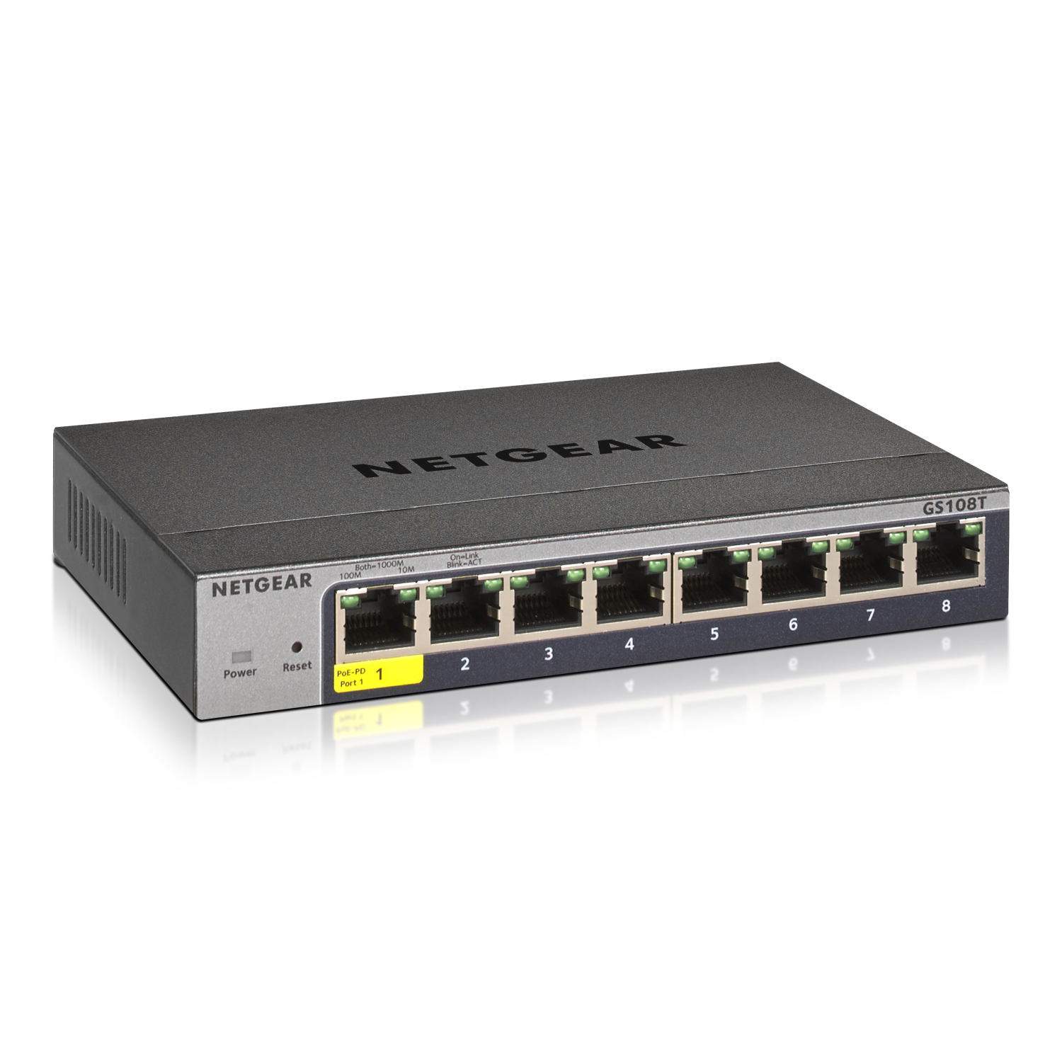 Netgear GS108Tv3 Network Switches - 128MB - Grey