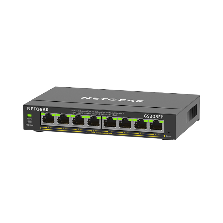 Netgear GS308EP Network Switches - Black