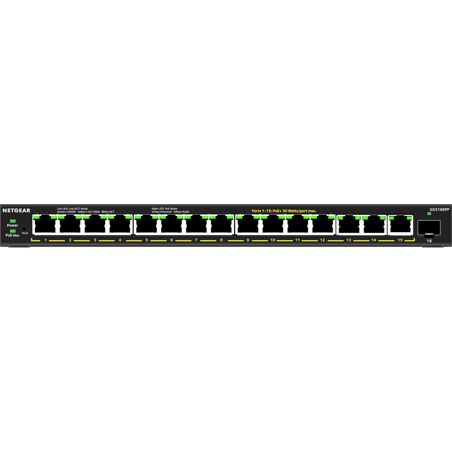 Netgear 16-Port Network Switches - Black
