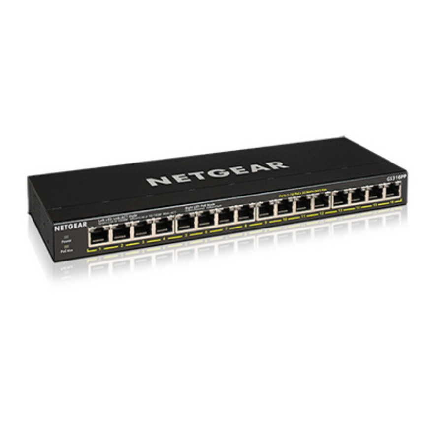 Netgear GS316PP Network Switches - Black