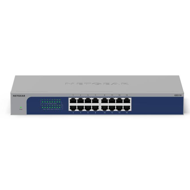 Netgear GS516-300EUS Network Switches - Grey