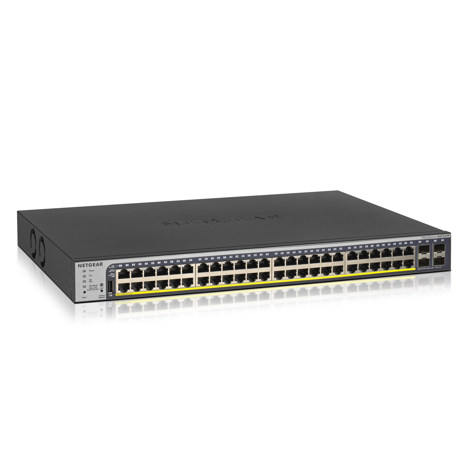 Netgear GS752TP-300EUS Network Switches - 128MB - Black