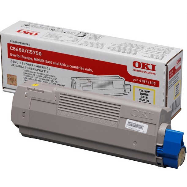 OKI 43872305 Toner yellow, 2K pages/5% for OKI C 5650