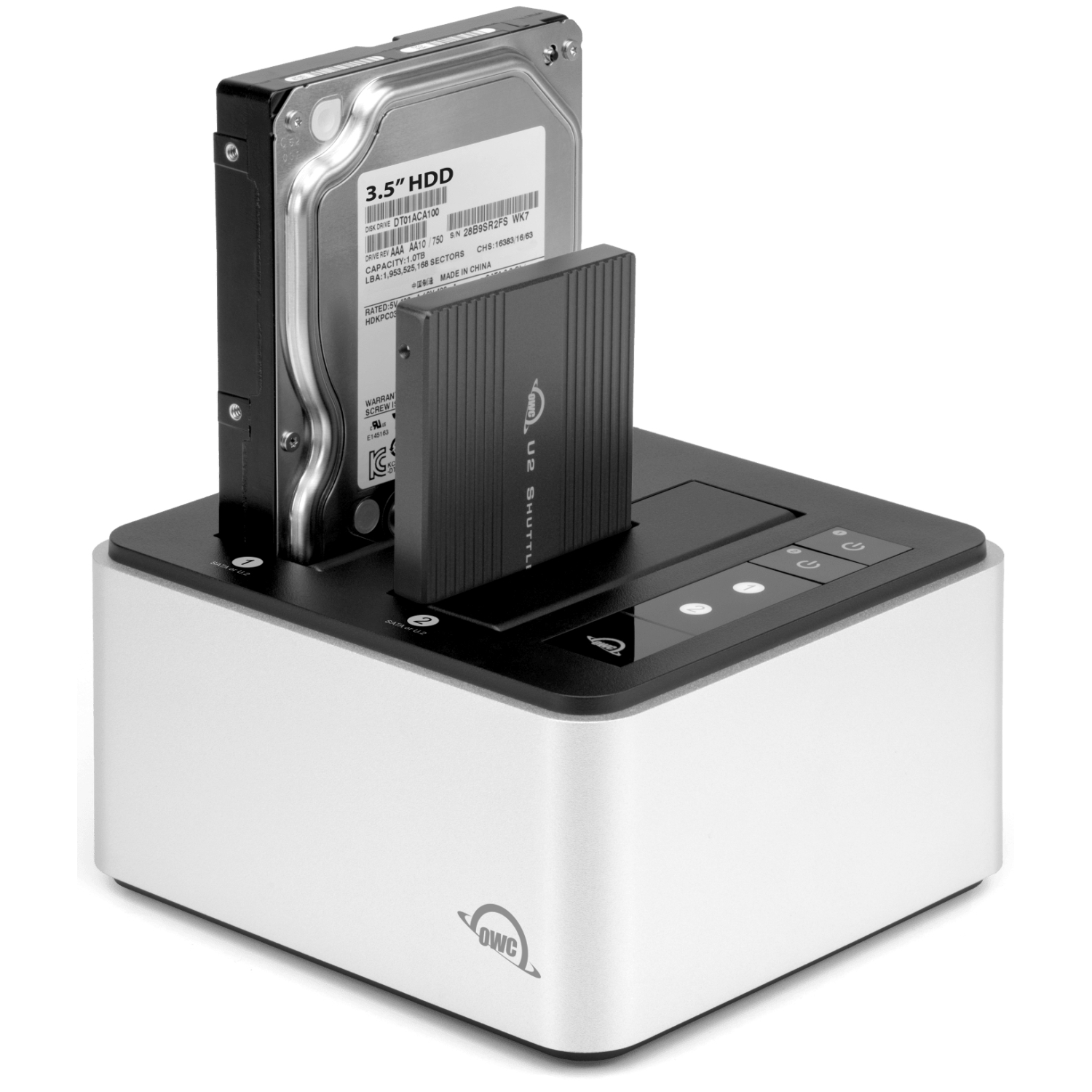 OWC OWCTCDRVDCKSN OWC Drive Dock U.2 USB 3.2 (10Gb/s) Dual-Bay Drive Docking Solution for 2.5-inch and 3.5-inch NVMe U.2 and SATA Drives