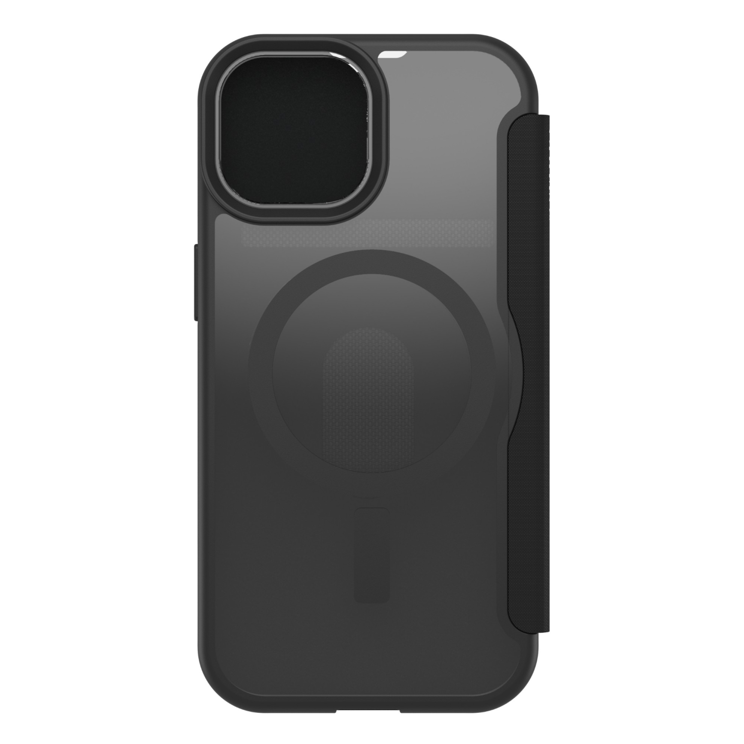 OtterBox React Series Folio for MagSafe for iPhone 15, Black / Transparent