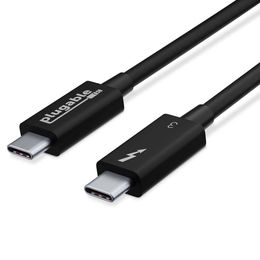 PLUGABLE TECHNOLOGIES TBT3-40G80CM Thunderbolt Cables - Black
