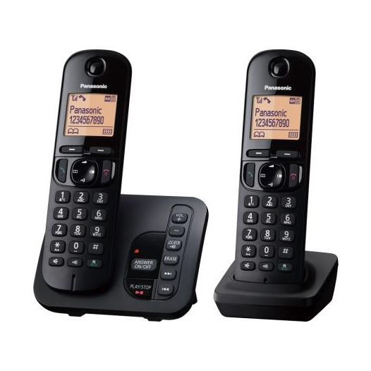 Panasonic KX-TGC222EB Telephones - 1.6 Inches - Black
