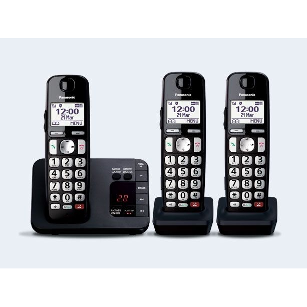 Panasonic KX-TGE823EB Telephones - 1.8 Inches - Black
