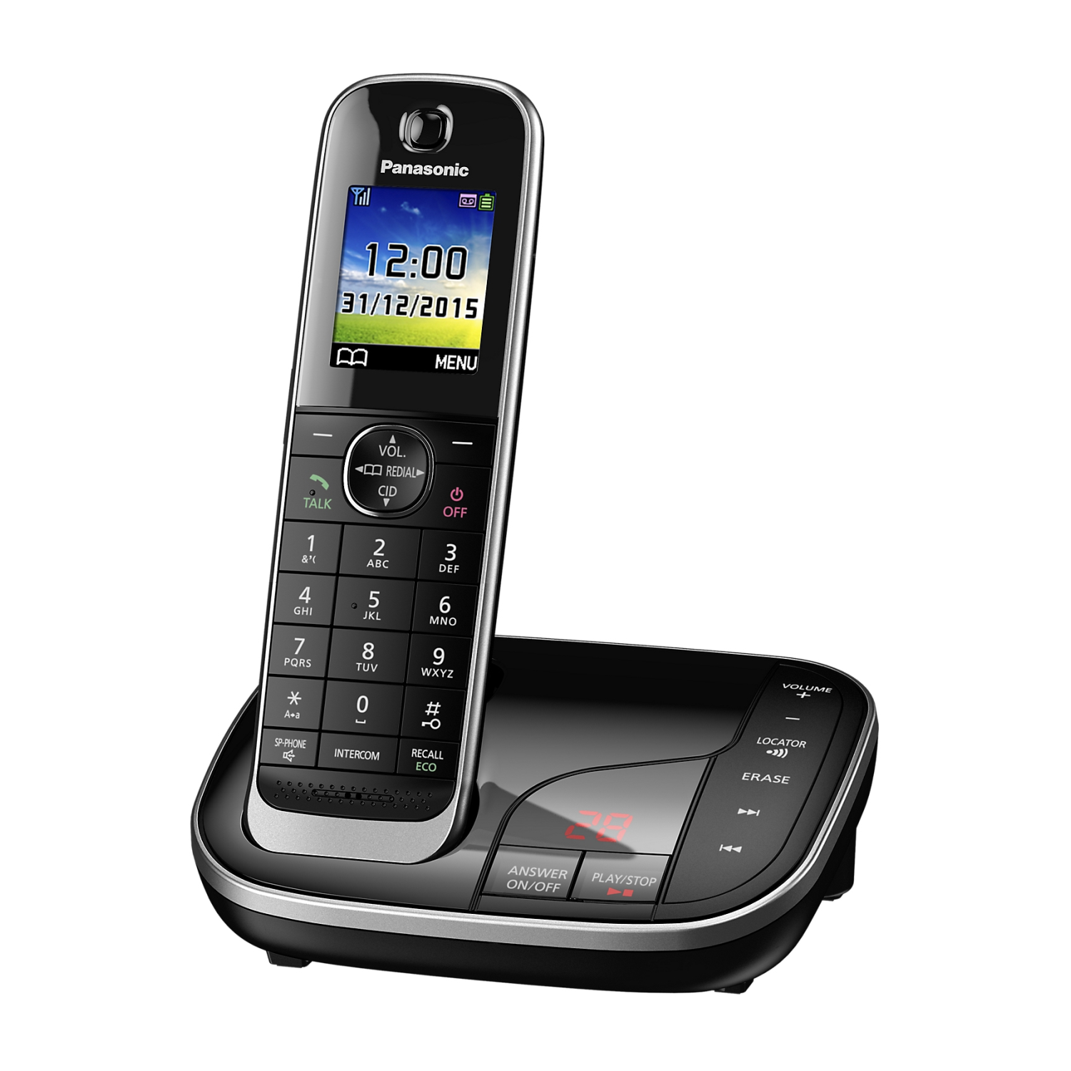 Panasonic KX-TGJ324EB Telephones - 1.8 Inches - Black