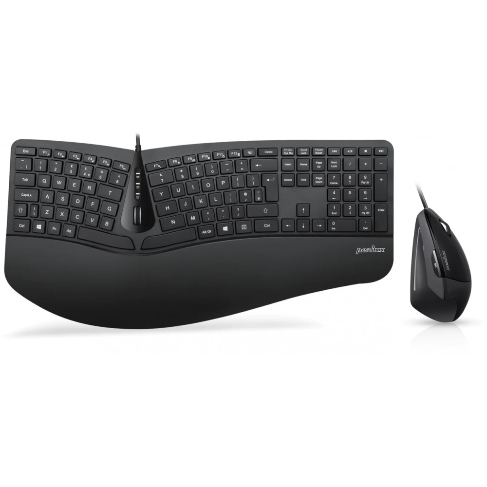 Perixx PERIDUO-505 Full Size Ergonomic Keyboard and Mouse Set