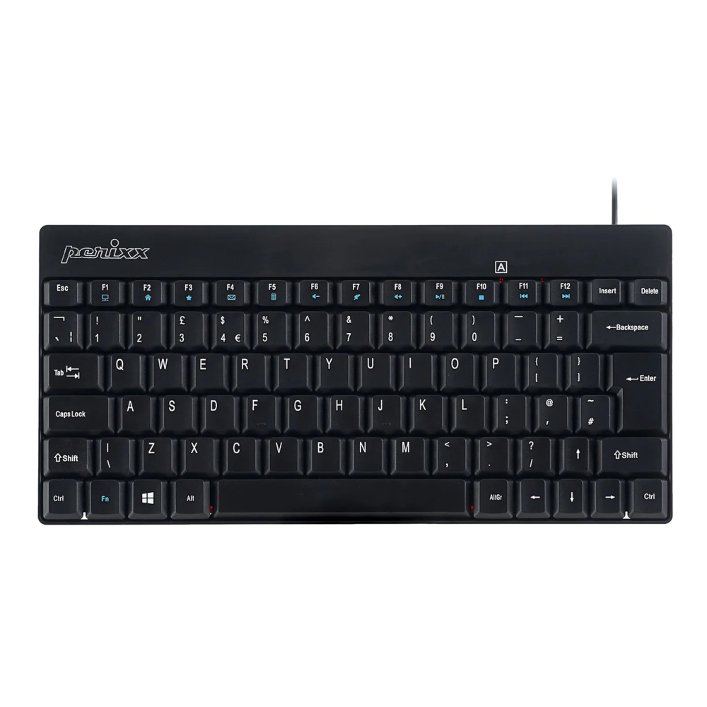 Perixx PERIBOARD-422 Wired Mini USB-C Keyboard with Low-profile Quiet Keys