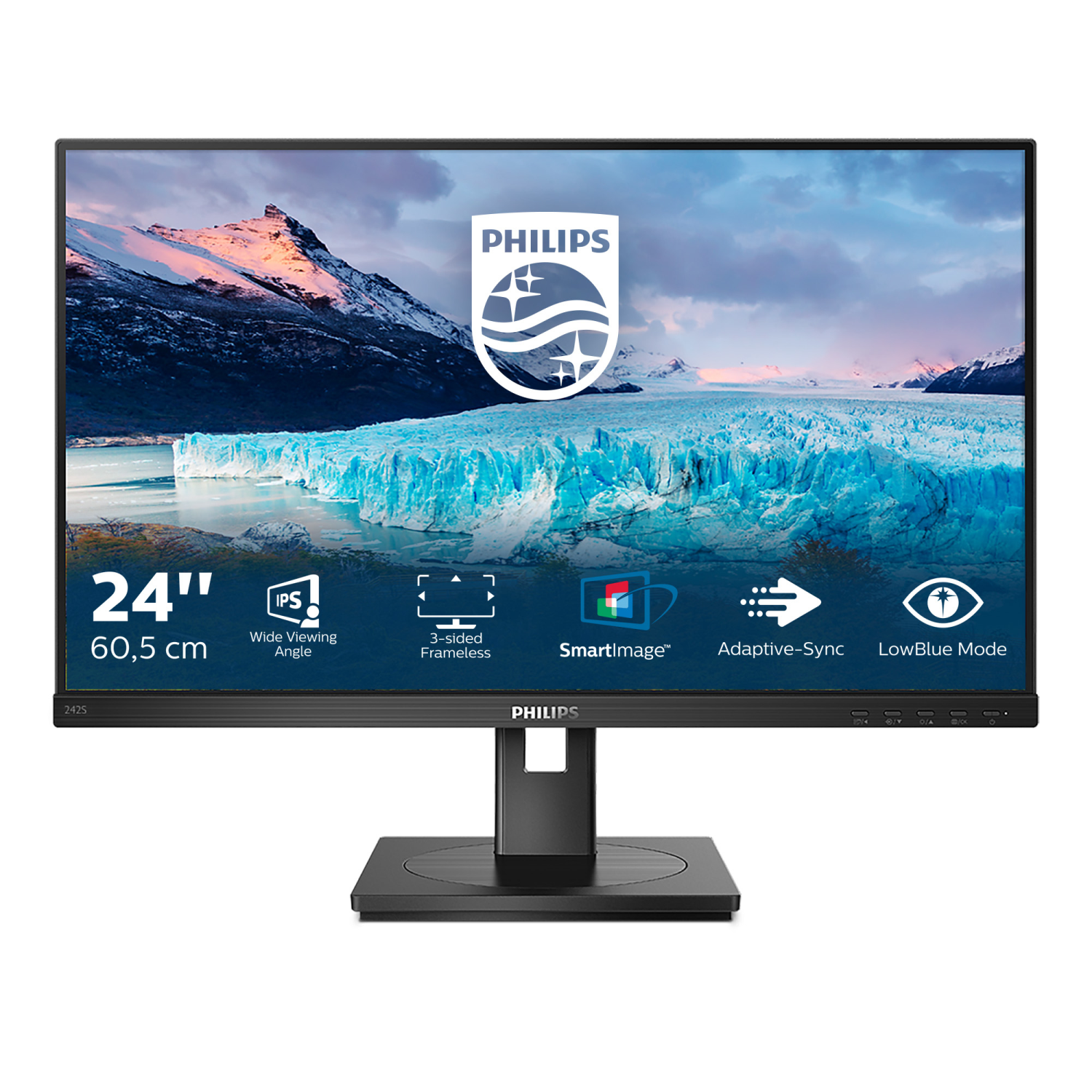 Philips 242S1AE Computer Monitors - 23.8 Inches - Black