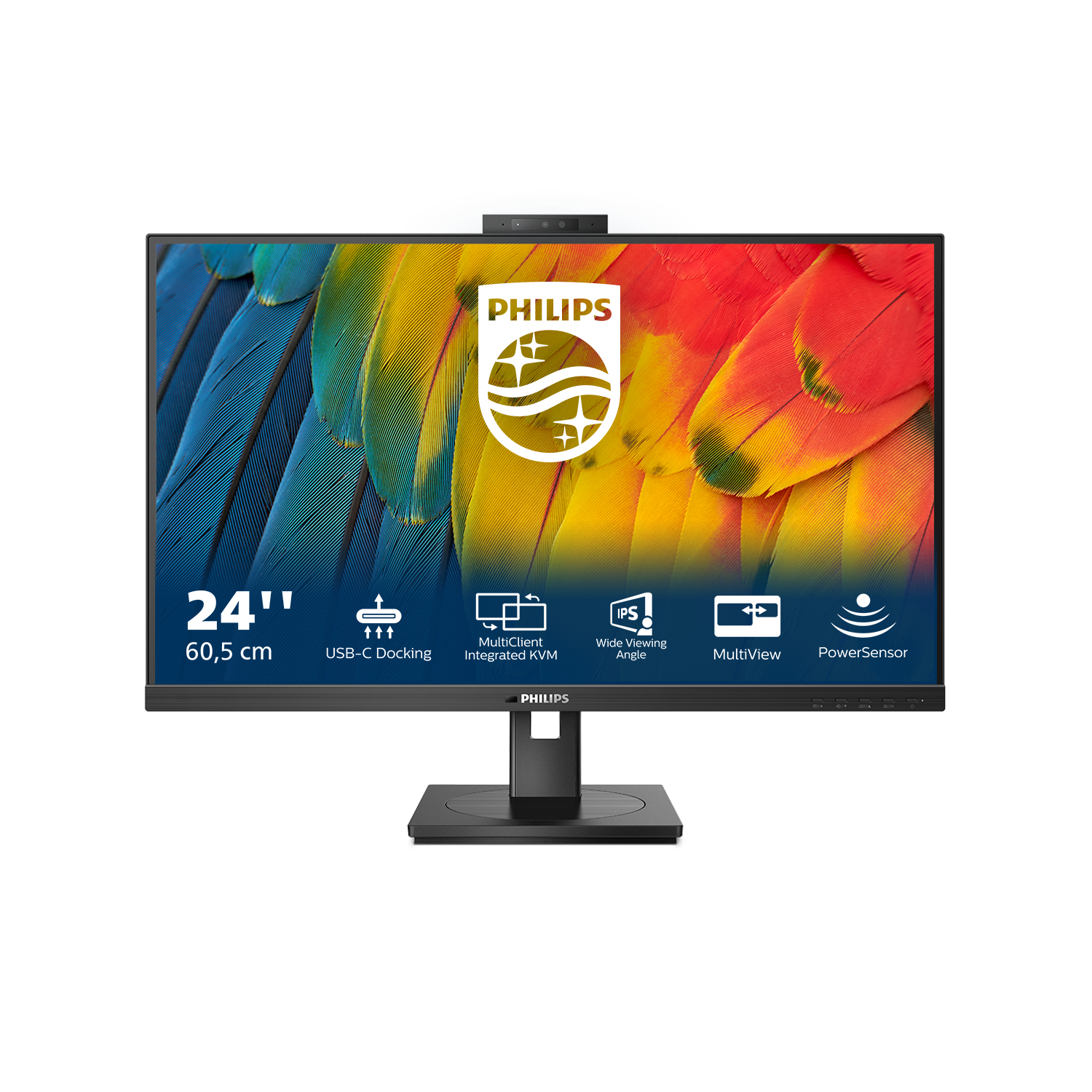Philips 24B1U5301H Computer Monitors - 23.8 Inches - Black