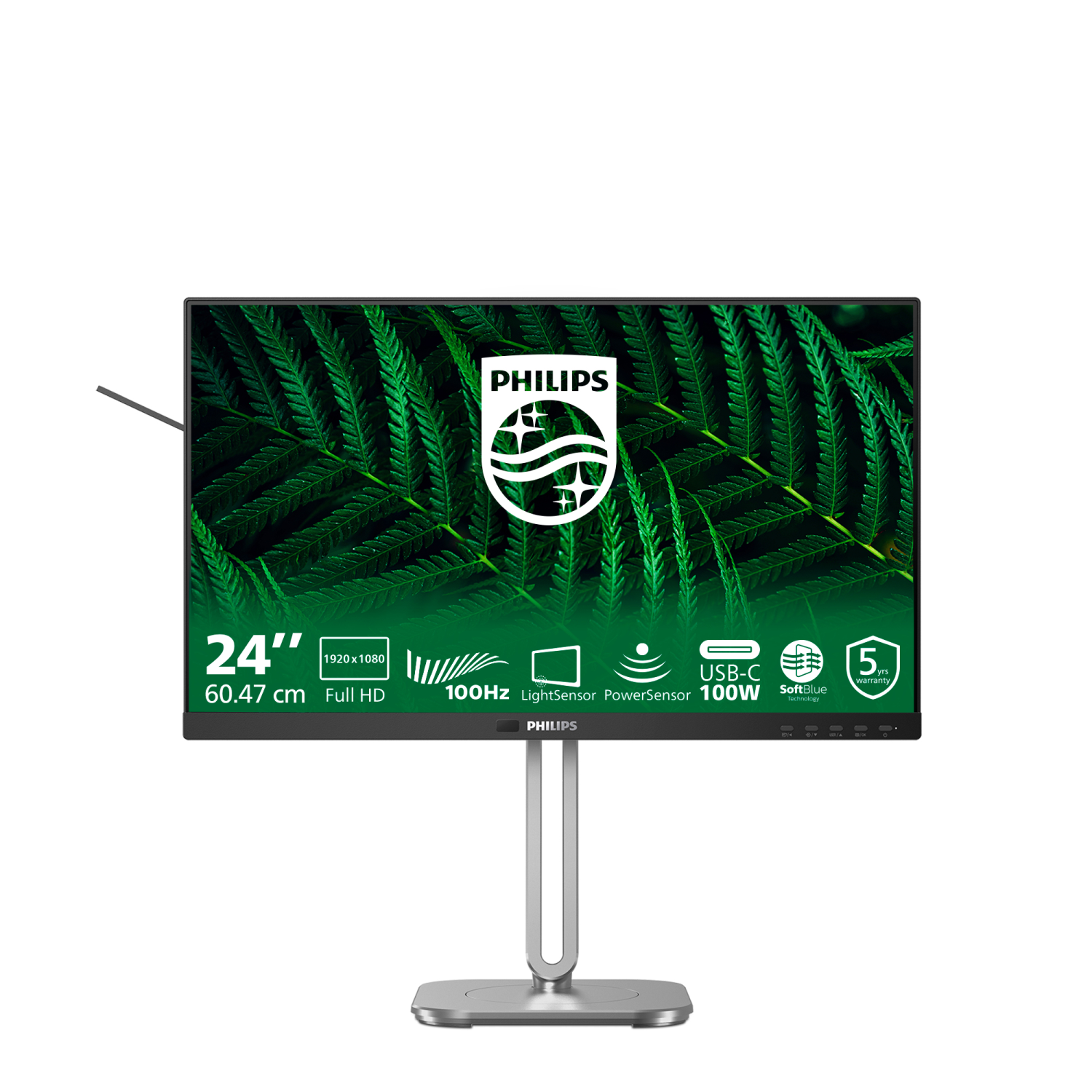 Philips 24B2G5301 Computer Monitors - 23.8 Inches - Black