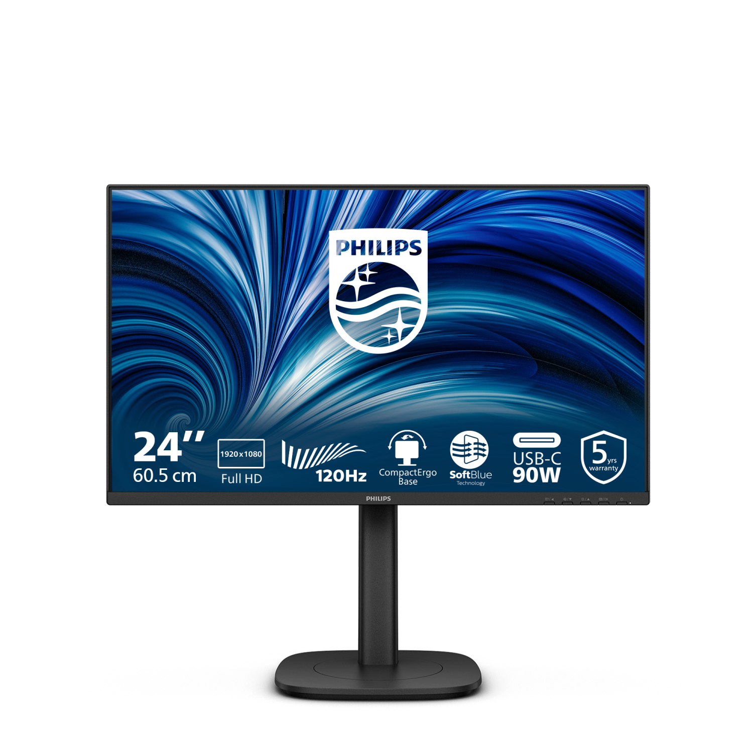 Philips 24B2U3301 Computer Monitors - 23.8 Inches - Black