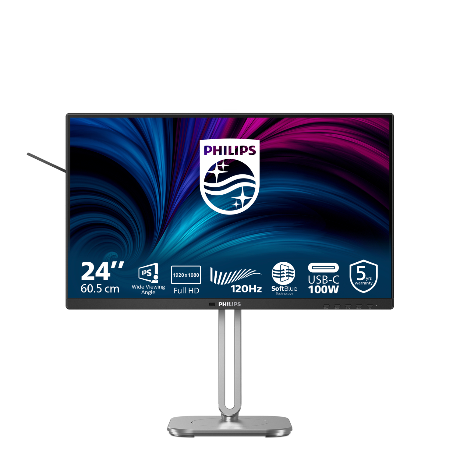 Philips 24B2U4301 Computer Monitors - 23.8 Inches - Grey