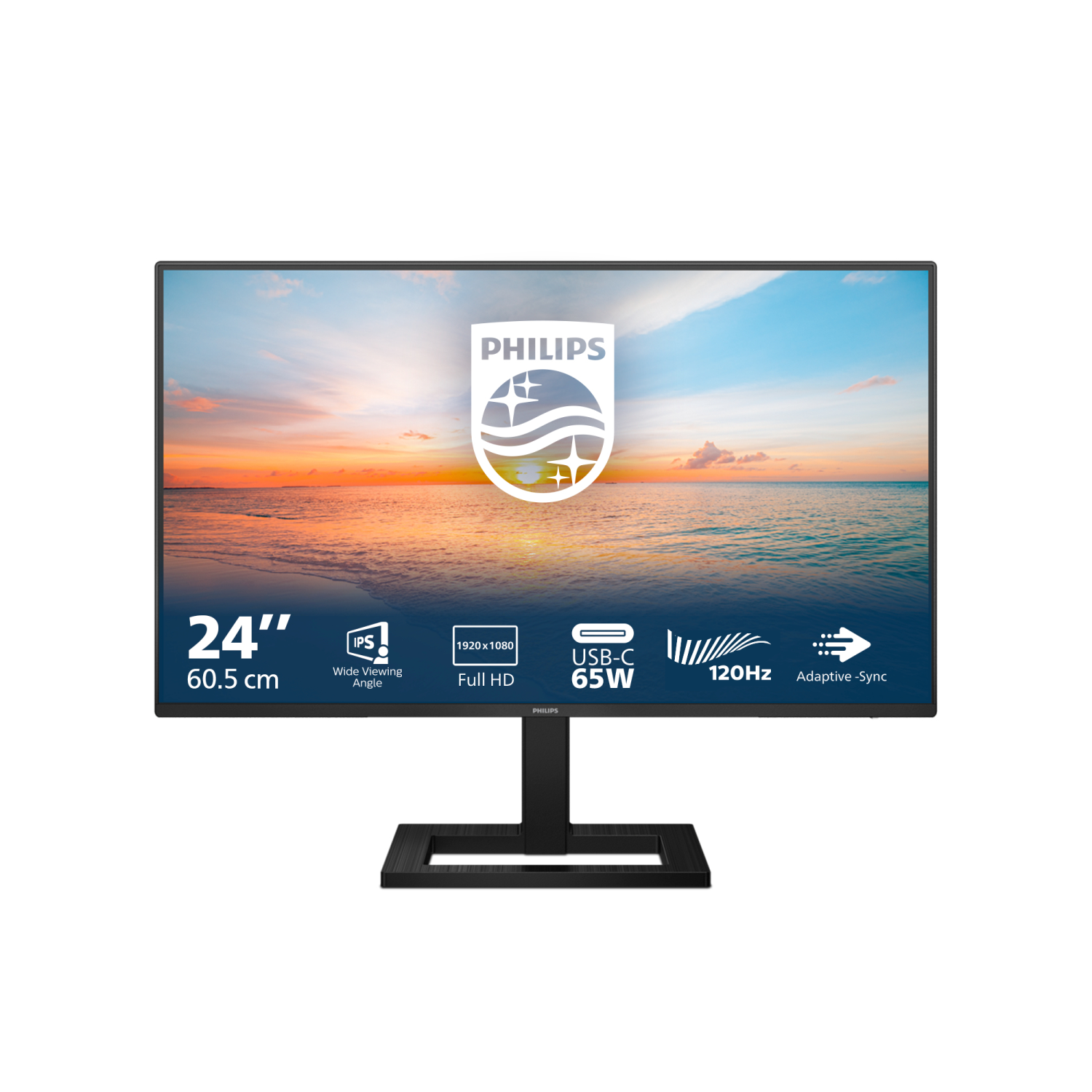 Philips 24E1N1300AE Computer Monitors - 23.8 Inches - Black