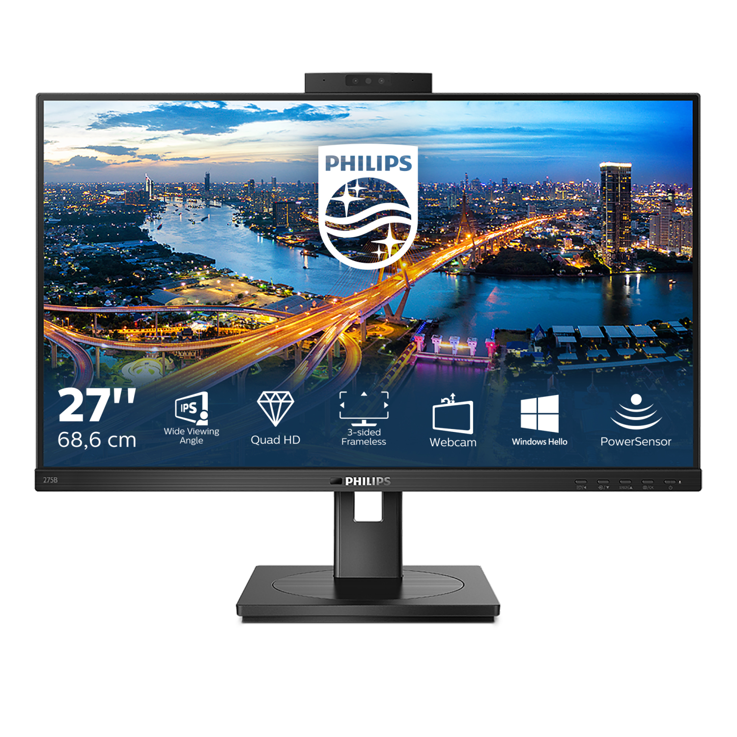 Philips 275B1H Computer Monitors - 27 Inches - Black