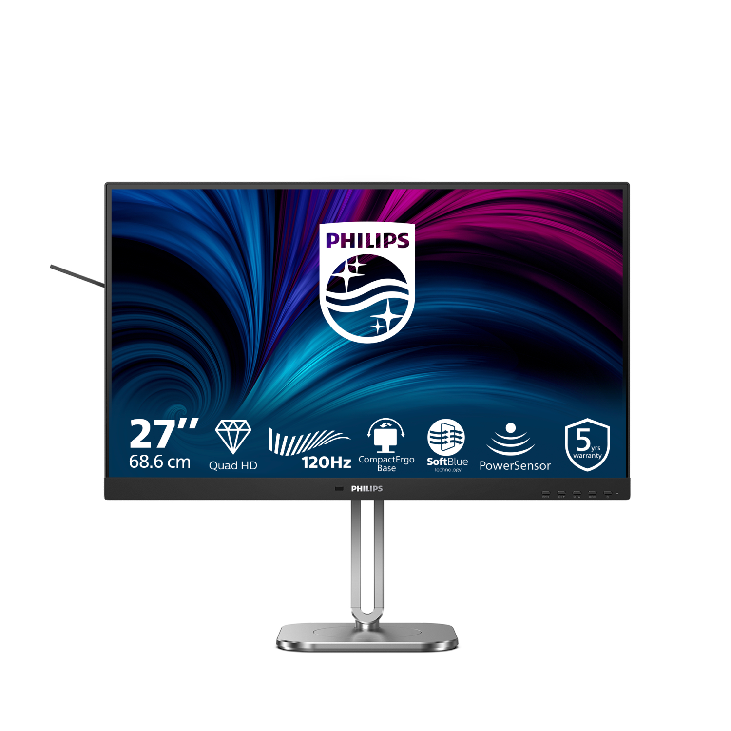 Philips 27B2N4500 Computer Monitors - 27 Inches - Grey