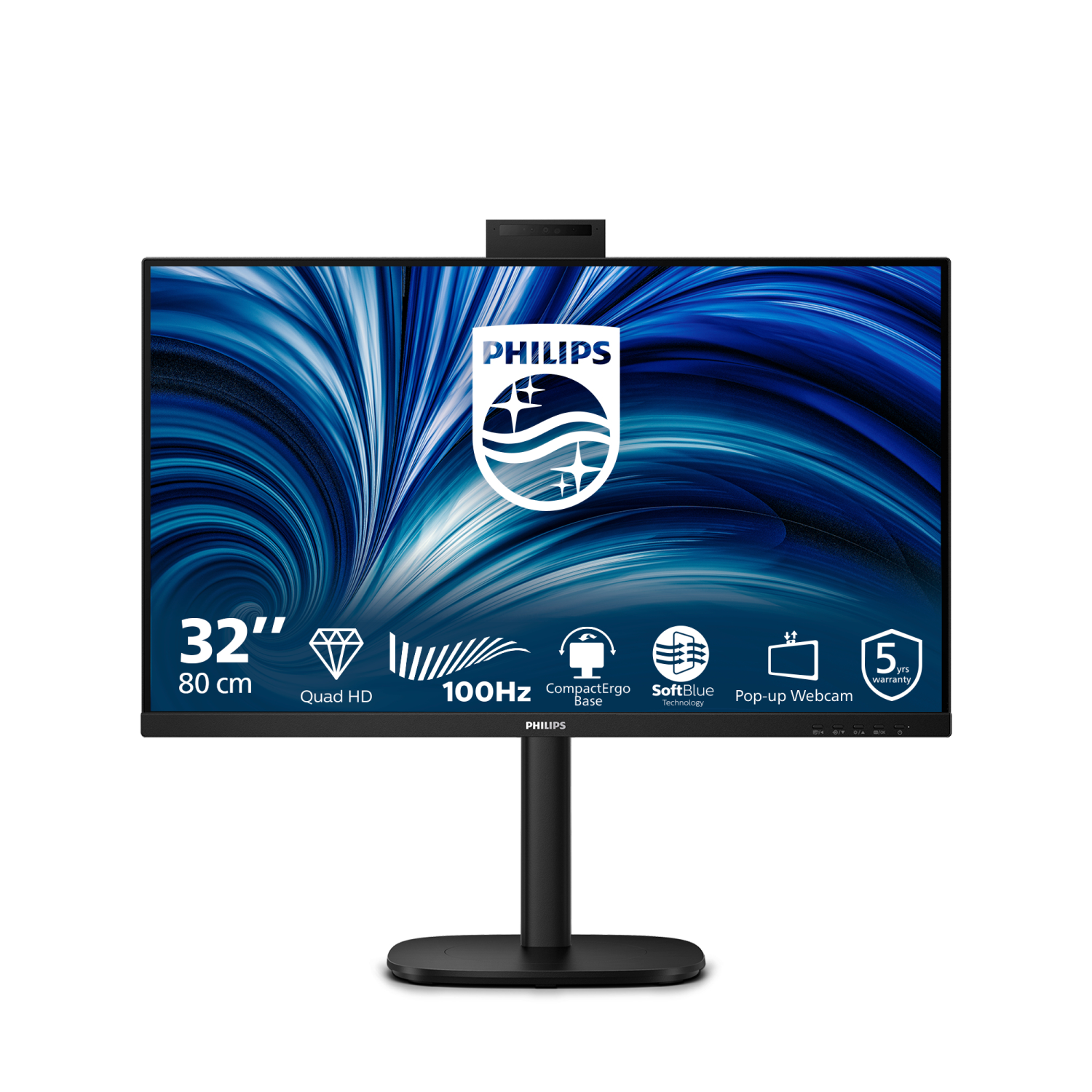 Philips 32B2U3601H Computer Monitors - 31.5 Inches - Black