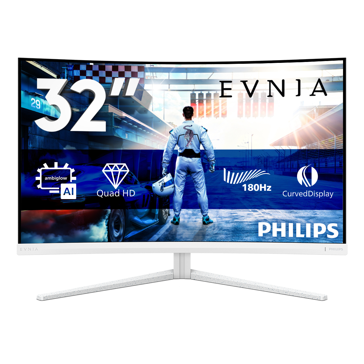 Philips 32M2C5501 Computer Monitors - 31.5 Inches - White