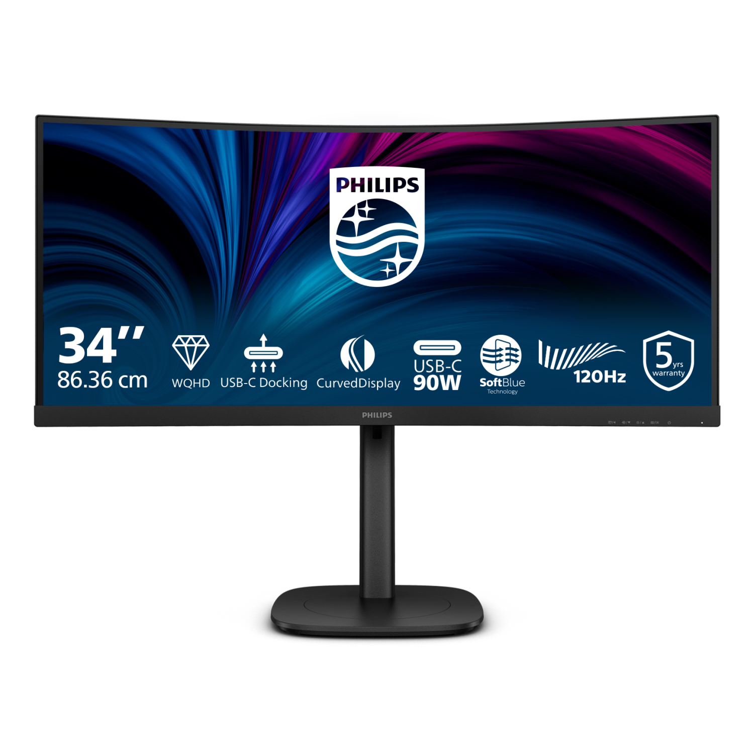 Philips 34B2U3600C Computer Monitors - 34 Inches - Black