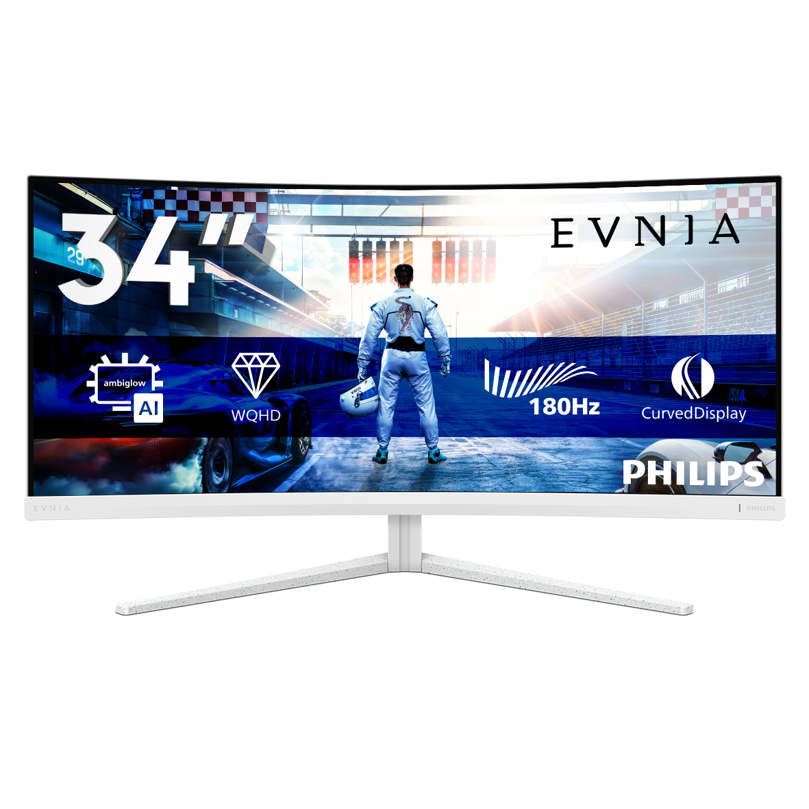 Philips 34M2C5501A Computer Monitors - 34 Inches - White