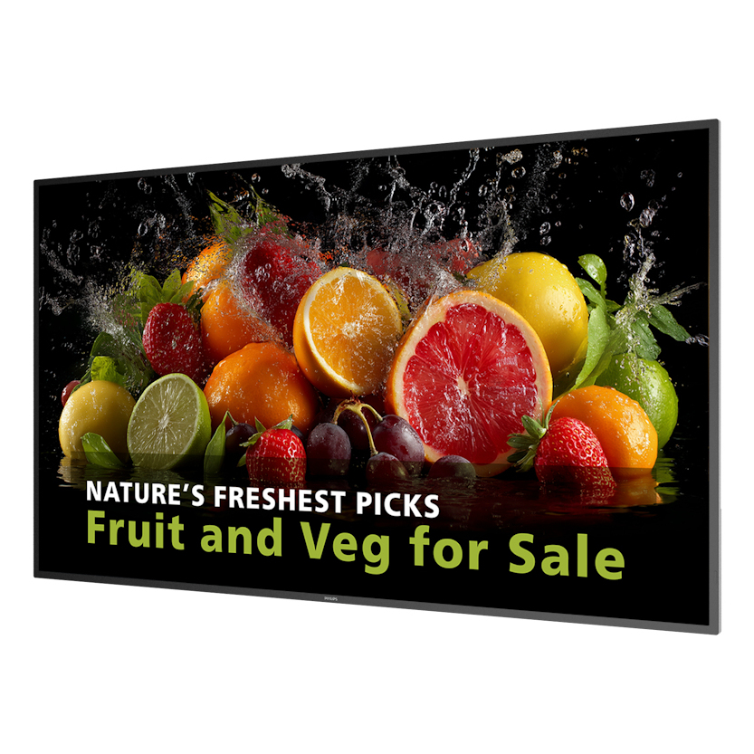 Philips 600cd Signage Displays - 86 Inches - 4GB - Black