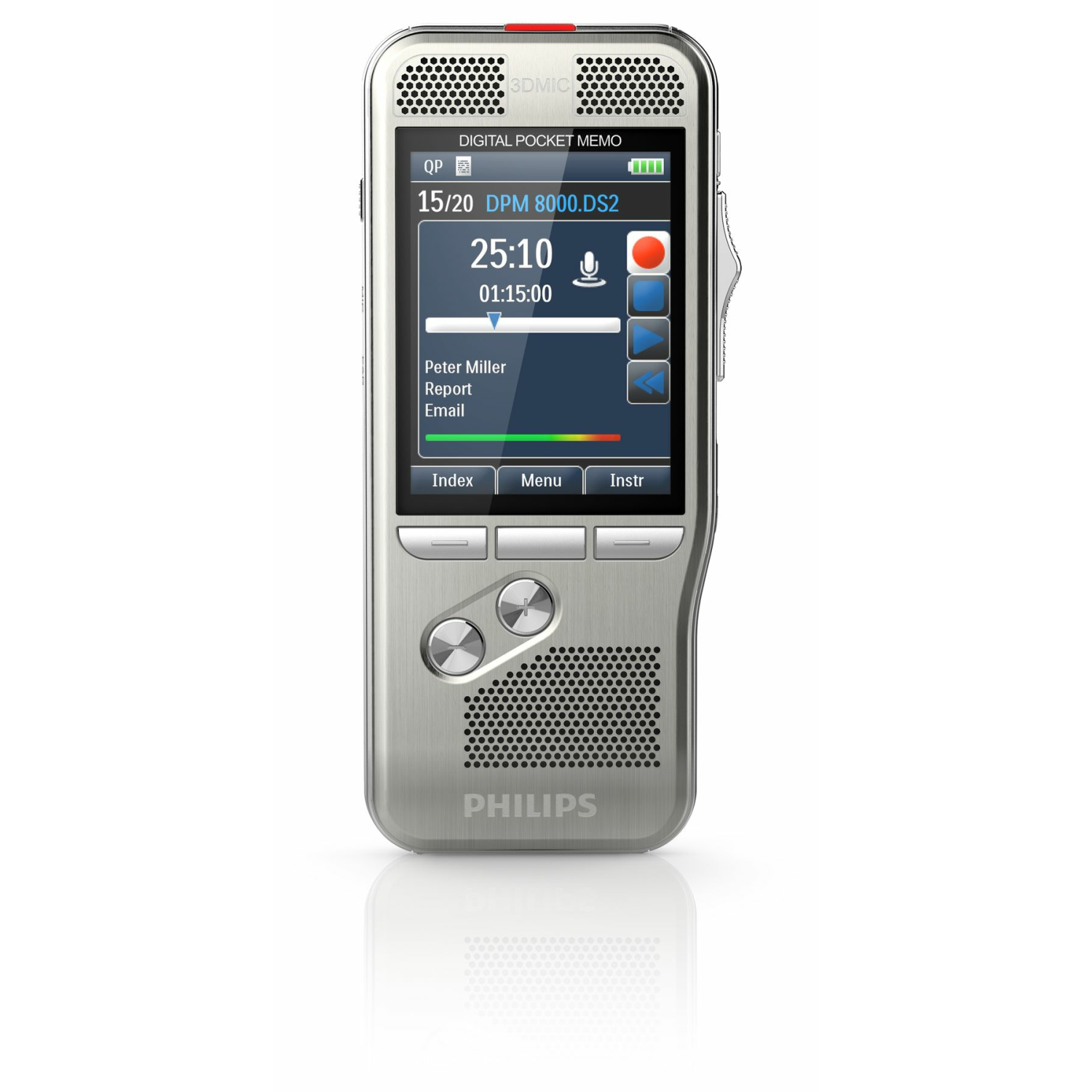 Philips DPM8000 Dictaphones - 2 Inches - Champagne