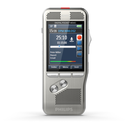 Philips DPM8100 Dictaphones - 2.4 Inches - Silver