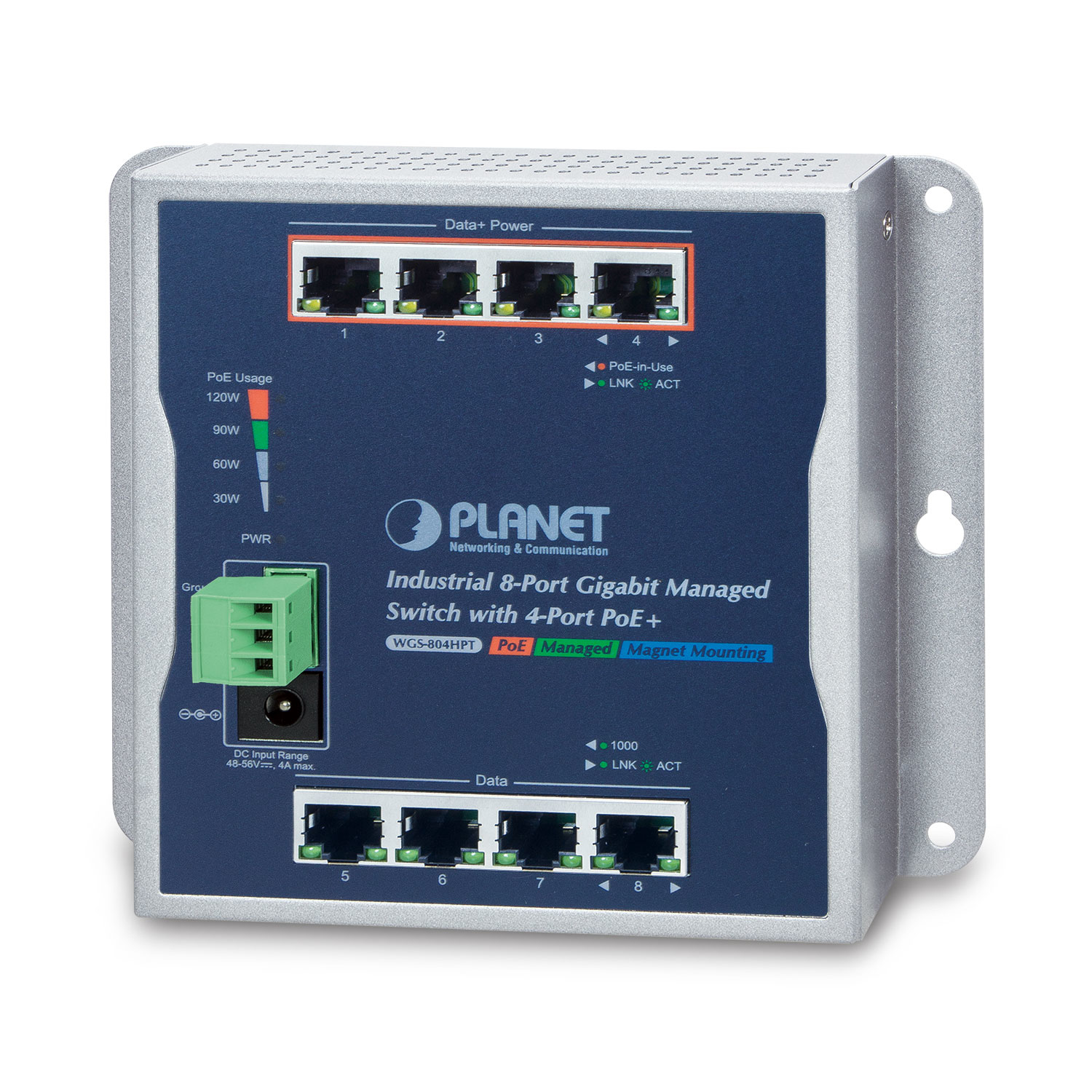 Planet WGS-804HPT Network Switches - Black