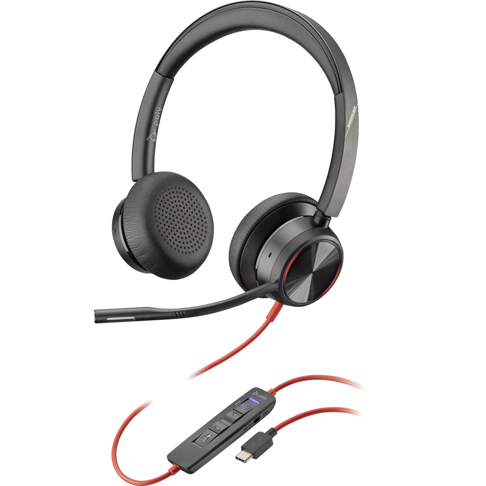 POLY Blackwire 8225 Headset Wired Head-band Office/Call center USB Type-C Black