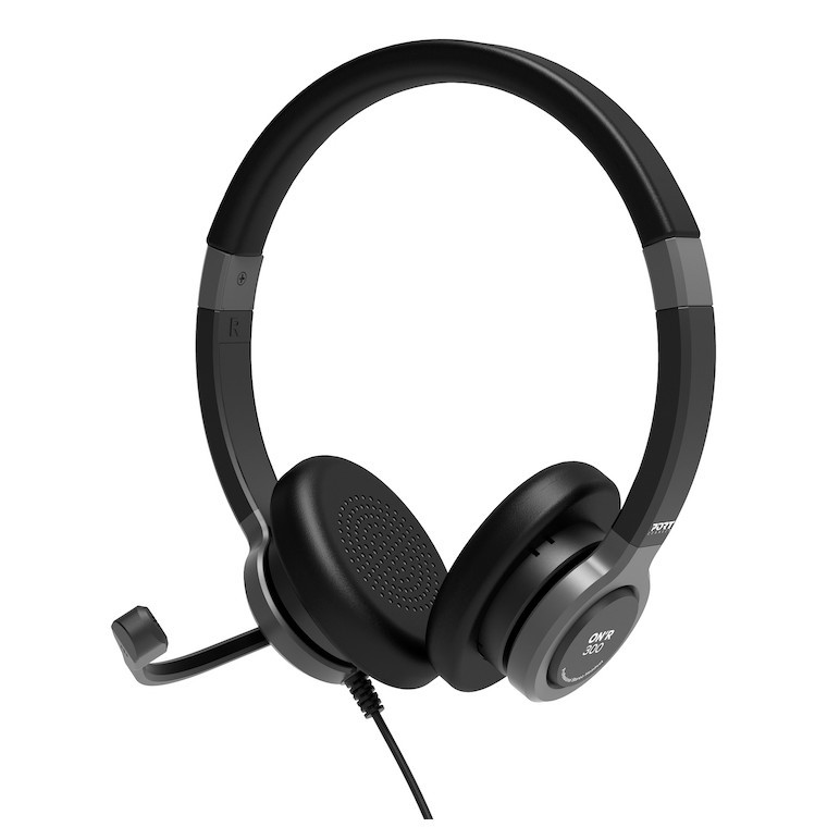 Port Designs 912001 headphones/headset Wired Head-band Office/Call center USB Type-C / USB Type-A Black