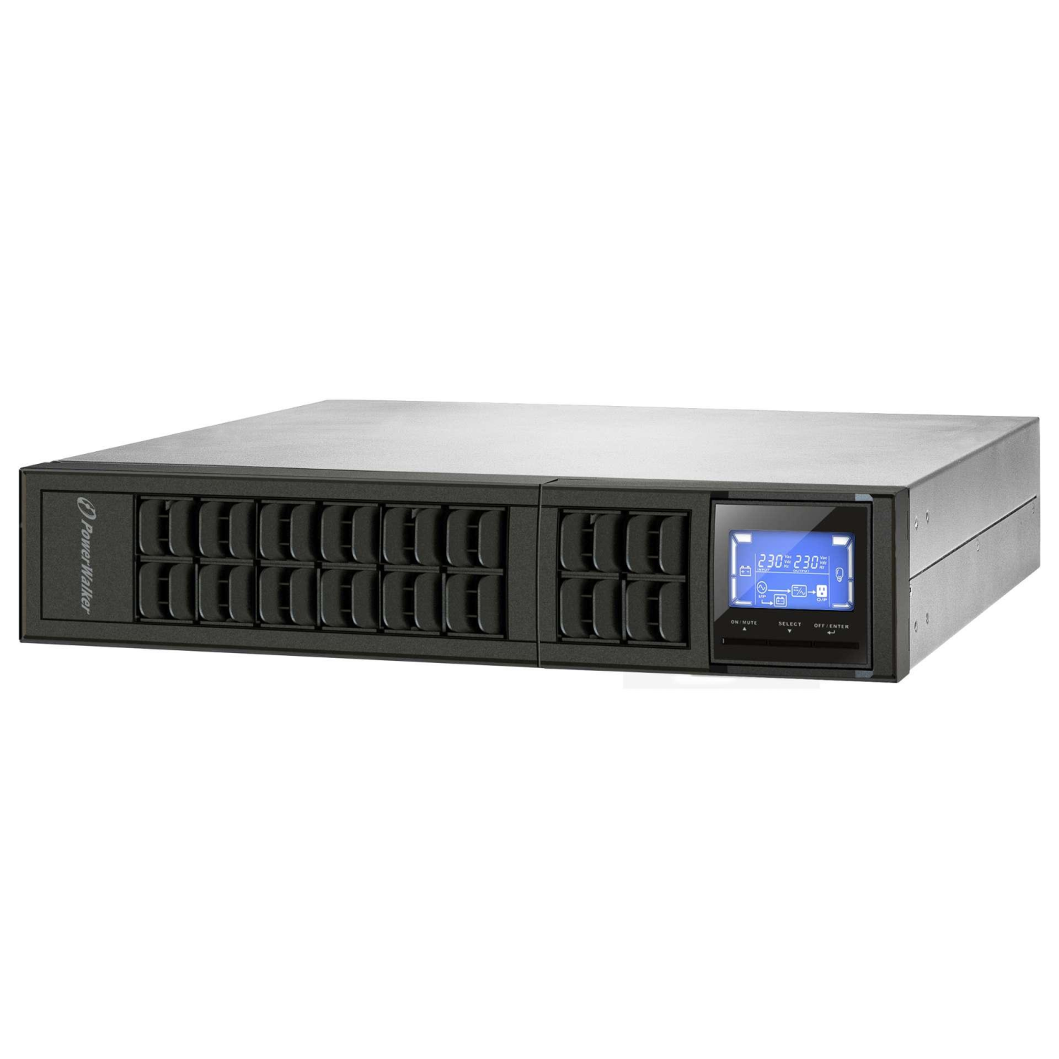 PowerWalker VFI 1000 CRM LCD UK uninterruptible power supply (UPS) Double-conversion (Online) 1 kVA 800 W 3 AC outlet(s)