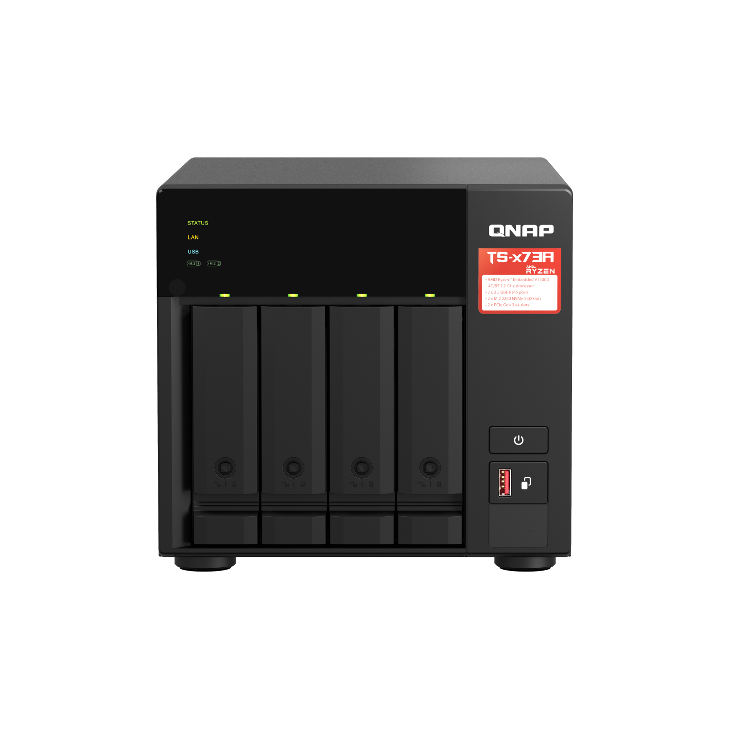 QNAP TS-473A NAS & Storage Servers - 8GB - Black